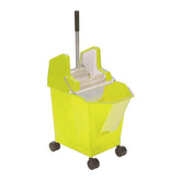 ValueX Mop Bucket With Wringer 9 Litre With Castors Yellow - 0907060 DD